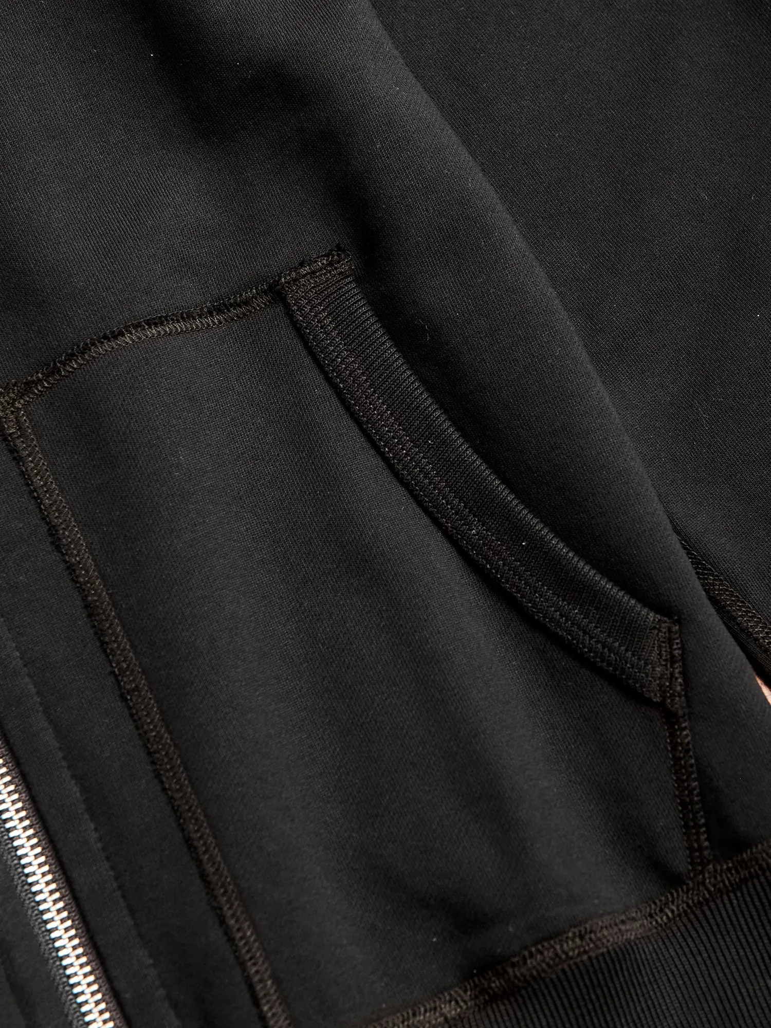 Zip Hoodie in Black