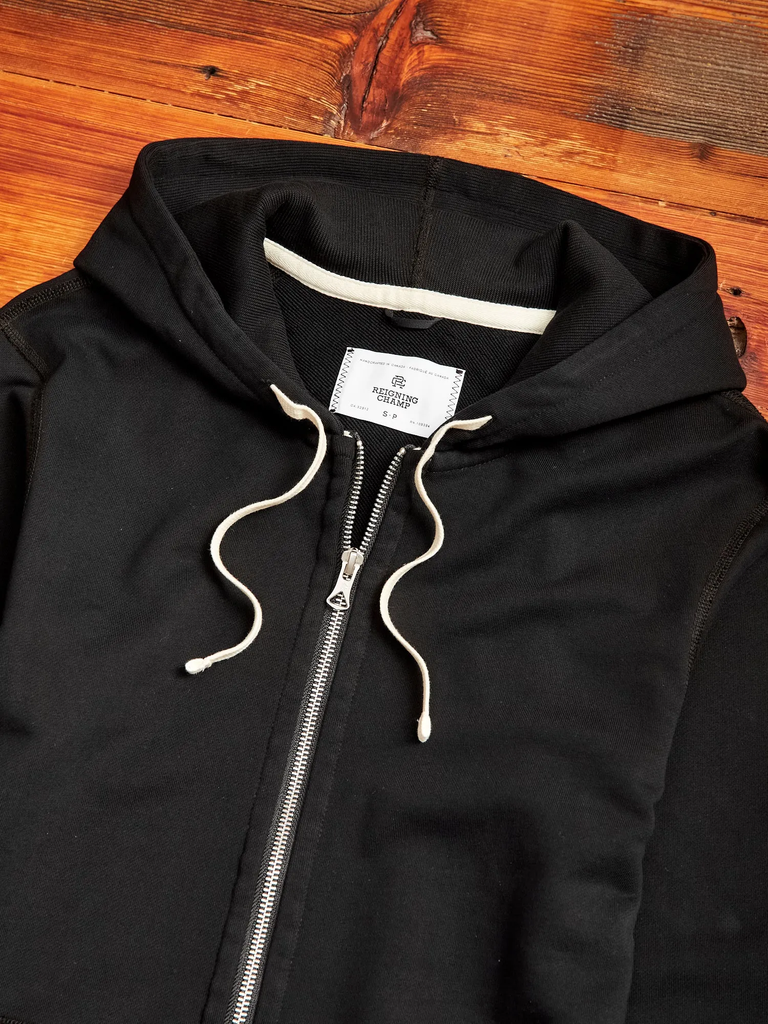 Zip Hoodie in Black